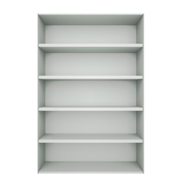 White Bookshelf, 35 x 77 in.